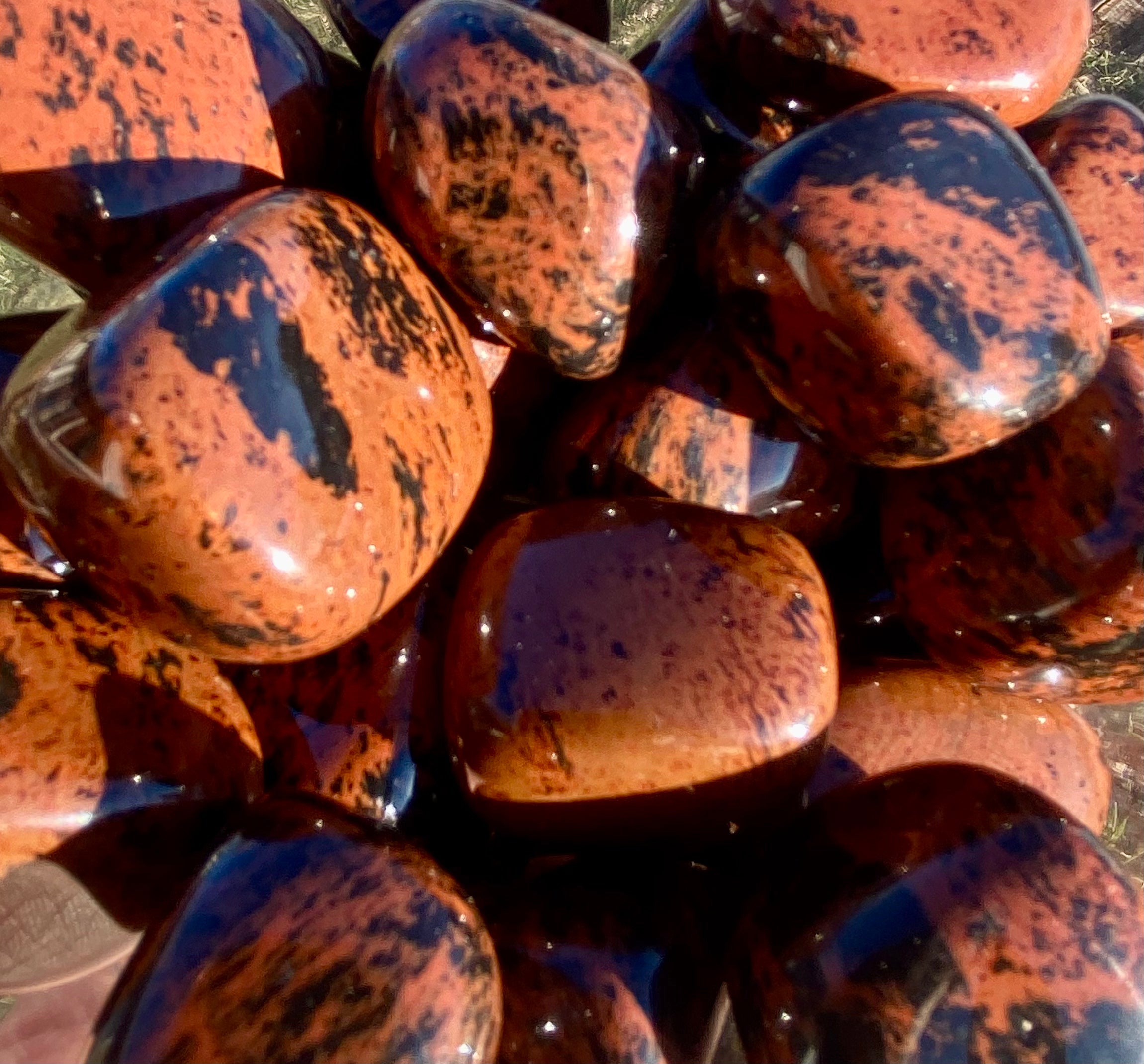 Mahogany Obsidian Tumbles Large Mountain Mineral Market